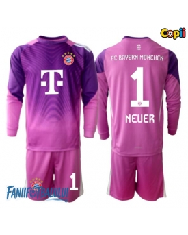 Bayern Munich Manuel Neuer #1 Portarii Echipament de Fotbal Replică 2025-26 Copii Treilea Mâneci Lungi (+ Șorturi)